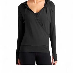 Athleta Black Wrap Hoodie